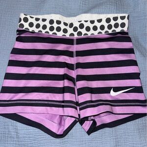 Nike Women's Athletic Shorts in Purple and Black